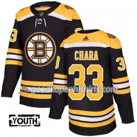 Boston Bruins Zdeno Chara 33 Adidas 2017-2018 Zwart Authentic Shirt - Kinderen